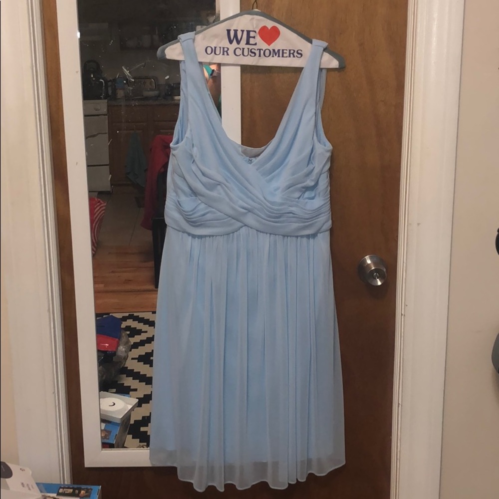 David’s Bridal Blue Bridesmaid Dress 👗 - Picture 1 of 6